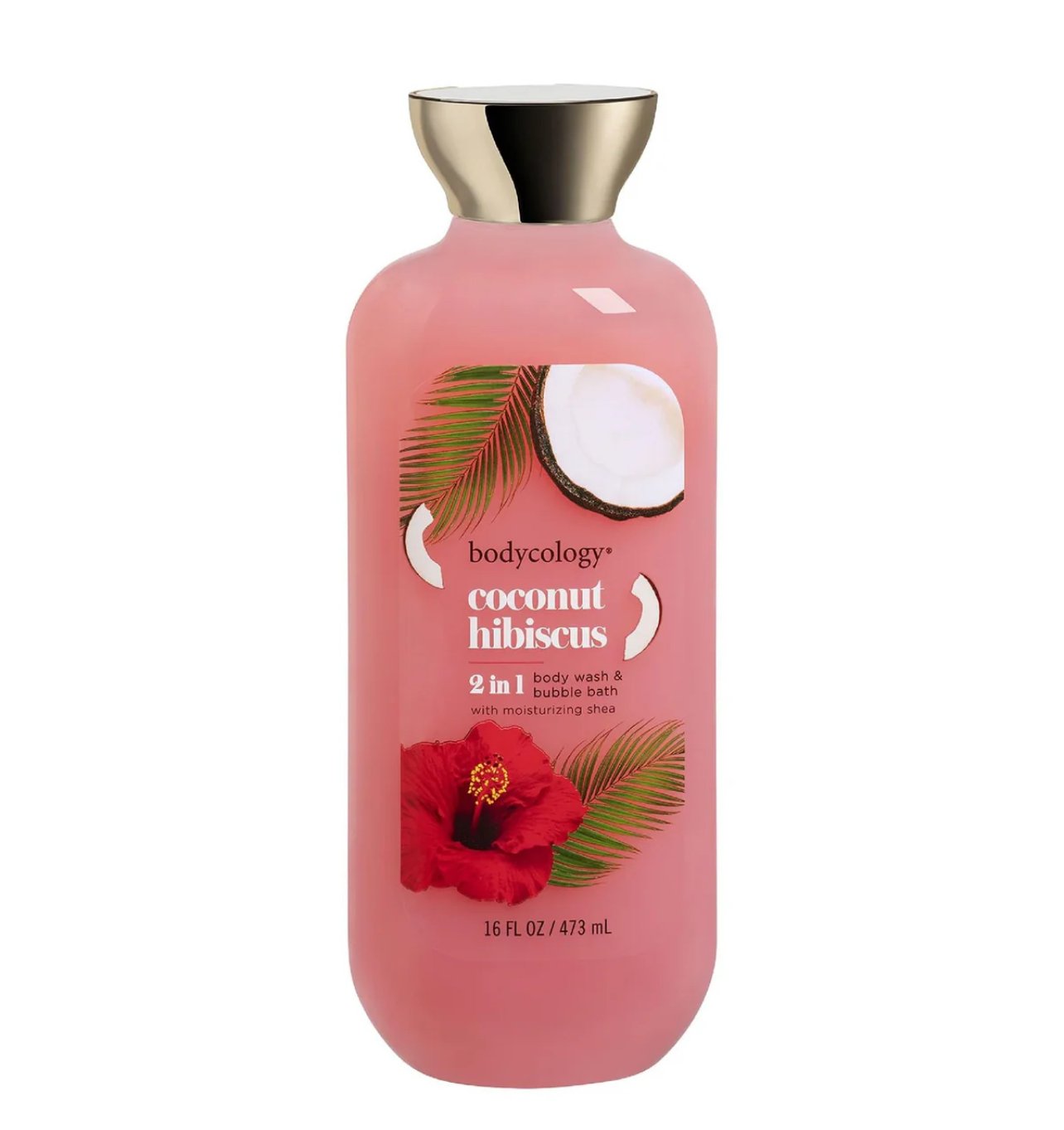 Bodycology 2 In1 Body Wash & Bubble Bath Coconut & Hibiscus 473ml